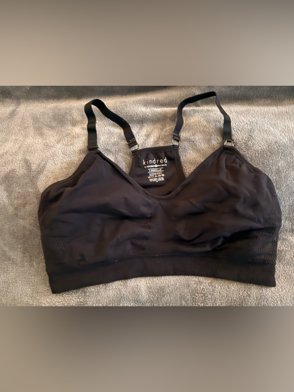 Kindred Bravely Black Clip-Down Nursing Sleep Bra